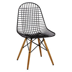 Vitra Eames DKW Wire Chair Black / Light Maple